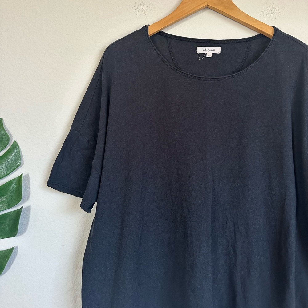 Madewell Linen Blend Relaxed Tee - Picture 3 of 10
